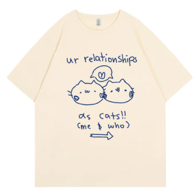 手繪塗鴉貓T恤(多款可選)