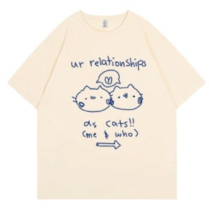 手繪塗鴉貓T恤(多款可選)