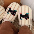 條紋黑貓保暖室內拖