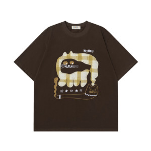 慵懶的貓寬鬆T恤(多款可選)