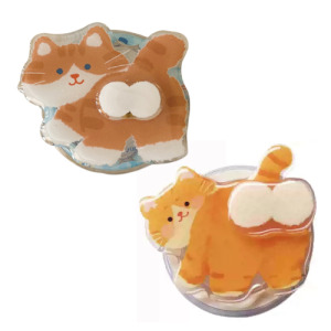 橘貓蛋蛋旋轉尾巴磁吸支架(款式隨機)