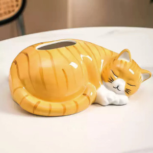 萌趣貓咪陶瓷面紙盒(兩款可選)