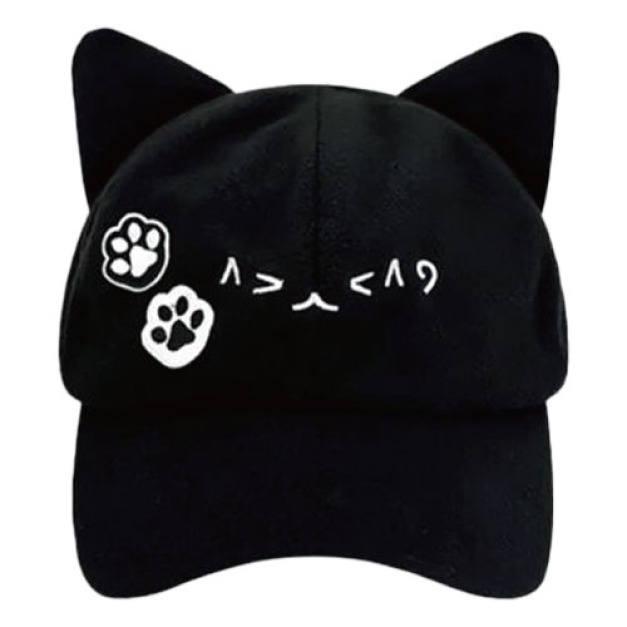 毛絨猫耳朵棒球帽