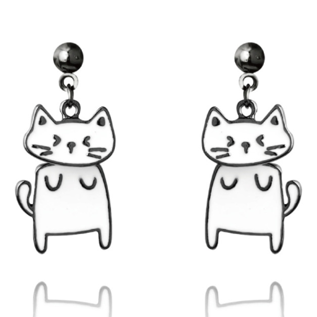 淘氣貓咪耳環