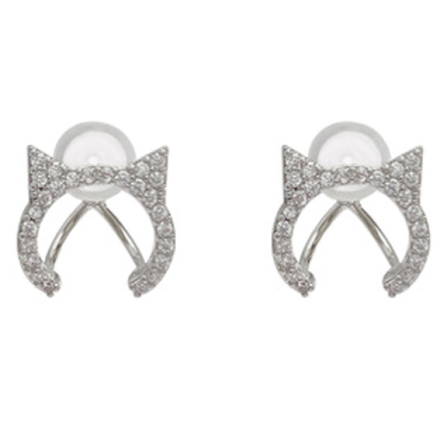 滿鑽小貓耳夾(附膠墊)