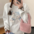 蝴蝶結貓咪刺繡加絨上衣 (多款可選)_2