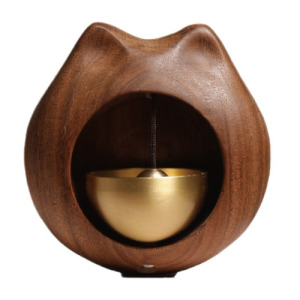 烏檀木招財貓門鈴