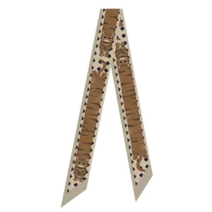 長款復古窄絲巾 (可用於包包手把/髮帶)(多款可選)