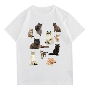貓咪的聚會寬鬆T恤(多款可選)