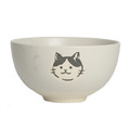日式手繪貓臉霧面陶瓷碗(兩款顏色)_1