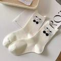 立體耳朵領結貓中筒襪(多款可選)_4