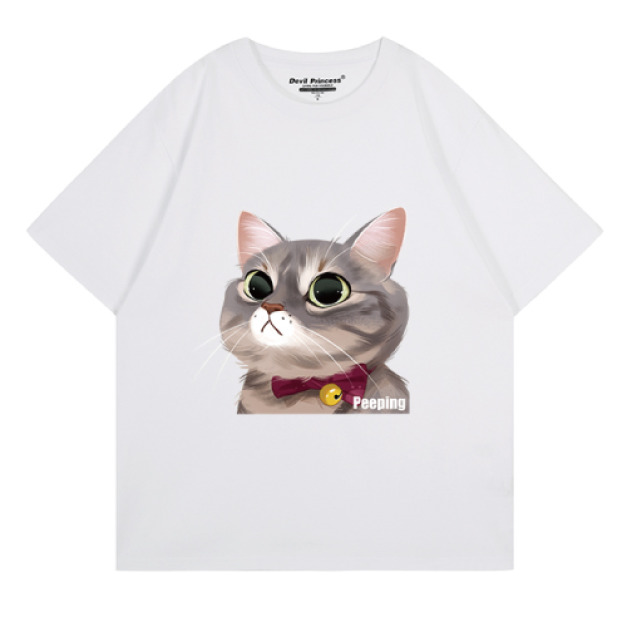 傲氣貓寬鬆棉T恤(多色可選)