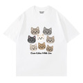 八色貓頭印花棉T恤(多色可選)
