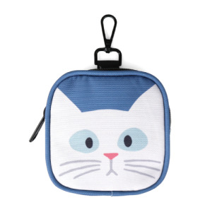 FREEIN 白貓頭印花零錢耳機包