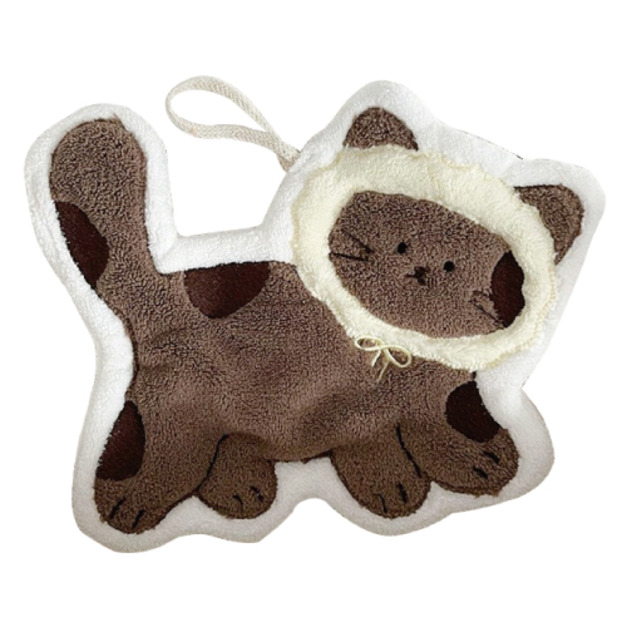 卡通棕色系列貓擦手巾(多款可選)