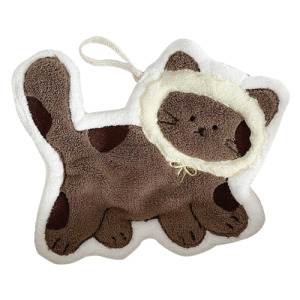 卡通棕色系列貓擦手巾(多款可選)