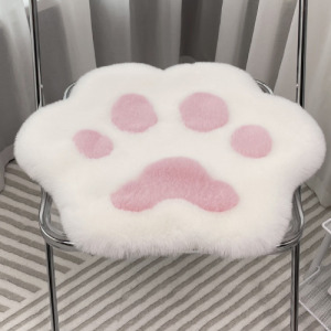 貓爪仿兔毛椅墊(多色可選)