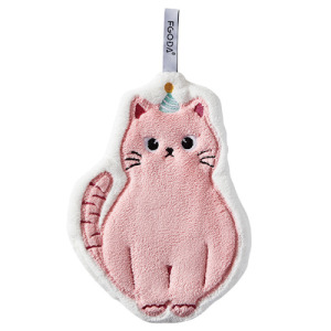 FGODA 貓咪珊瑚絨擦手巾(兩款可選)