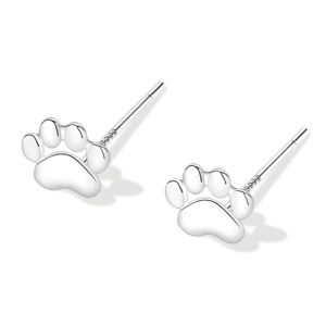 純銀貓爪耳釘一對