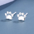 純銀貓爪耳釘一對_1