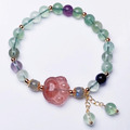 貓爪草莓晶螢石水晶手鍊(兩款可選)_1