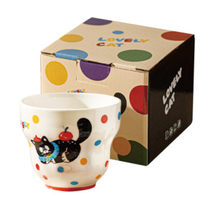 繽紛黑貓陶瓷杯禮盒裝