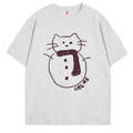 簡約線條小貓雪人貓棉T恤(多色可選)_6