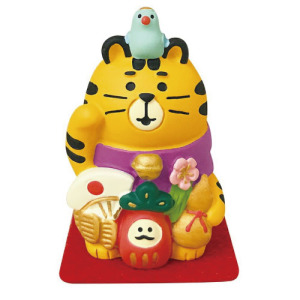 萬壽招財虎小公仔擺飾