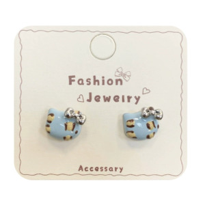 豹紋蝴蝶結貓咪耳環(兩款可選)