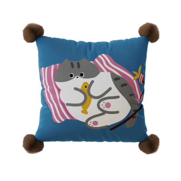 卡通貓咪抱枕45x45cm(兩款可選)