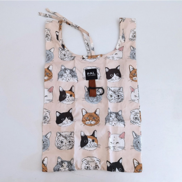 貓咪可折疊防水購物袋