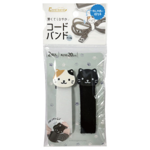 貓咪造型魔鬼氈捲線器 2入