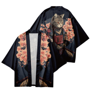 貓武士漢服開襟衫 L號