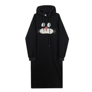 貓臉休閒長袖連身裙(尺碼可選)