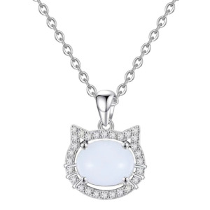 輕奢白玉貓咪項鍊