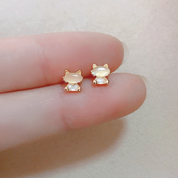 迷你可愛貓耳環