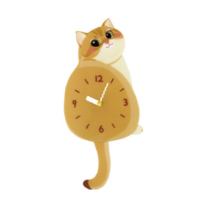 金漸層尾巴可搖擺時鐘