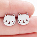 貓咪形狀鈦鋼耳環(多款可選)_2