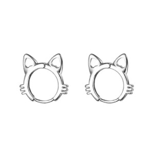 鏤空貓咪圈耳扣