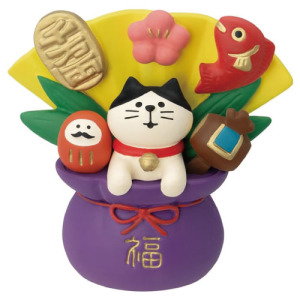 開運寶袋貓小公仔擺飾