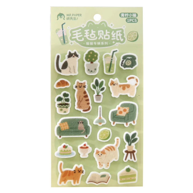 貓貓專輯系列毛氈貼紙(多款可選)
