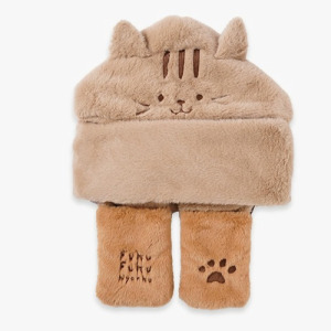 Fuku 福貓一體帽子圍巾手套(兩款可選)