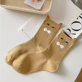 立體耳朵領結貓中筒襪(多款可選)_2