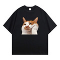 撐臉貓咪T恤(多色可選)_2