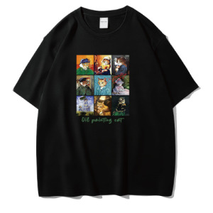 貓咪名畫寬鬆T恤(多款可選)