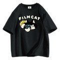 電影拍攝小黑貓寬鬆T恤(多色可選)_3