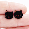 貓咪形狀鈦鋼耳環(多款可選)_4