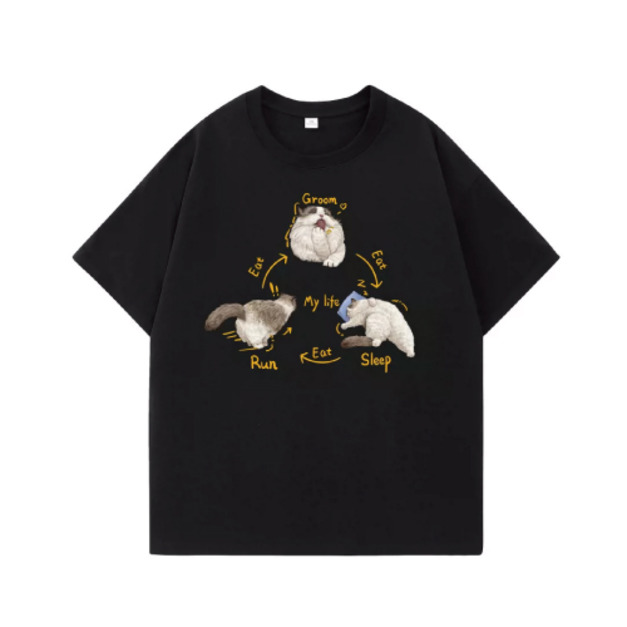 三點一線布偶貓T恤(多款可選)