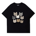 八色貓頭印花棉T恤(多色可選)_1