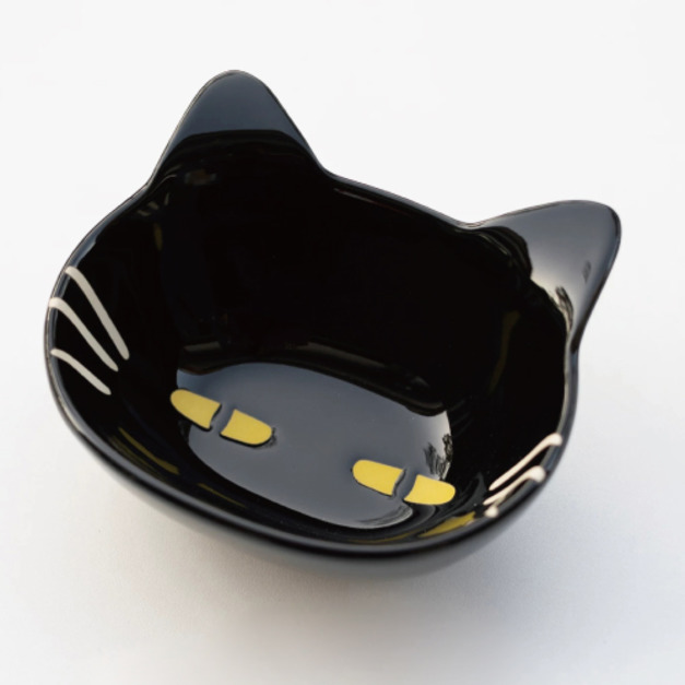 日式黑貓陶瓷碗盤餐具-黑貓碗